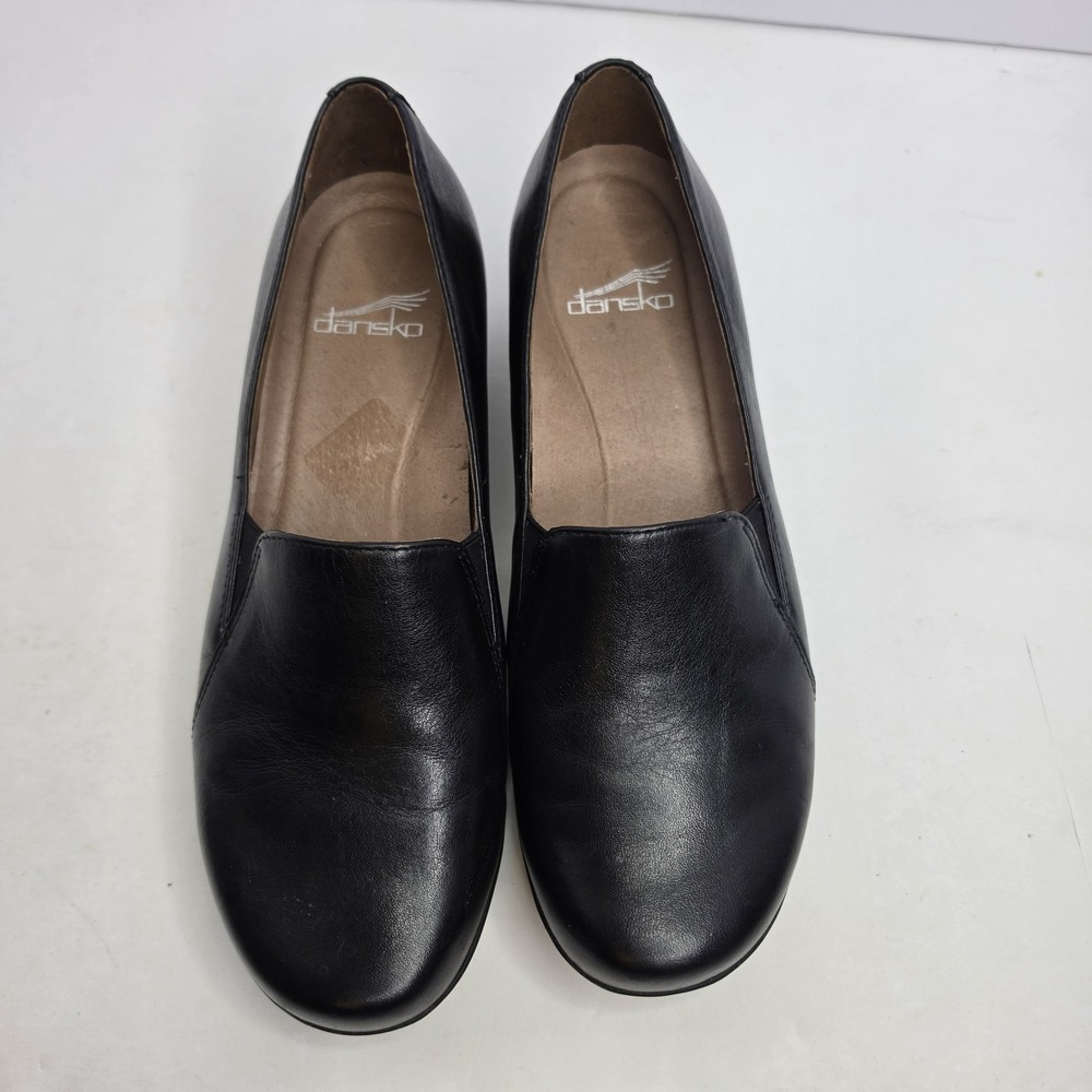 Dansko Black Clogs Leather Upper/Lining Size 8.5/39 - Picture 2 of 9